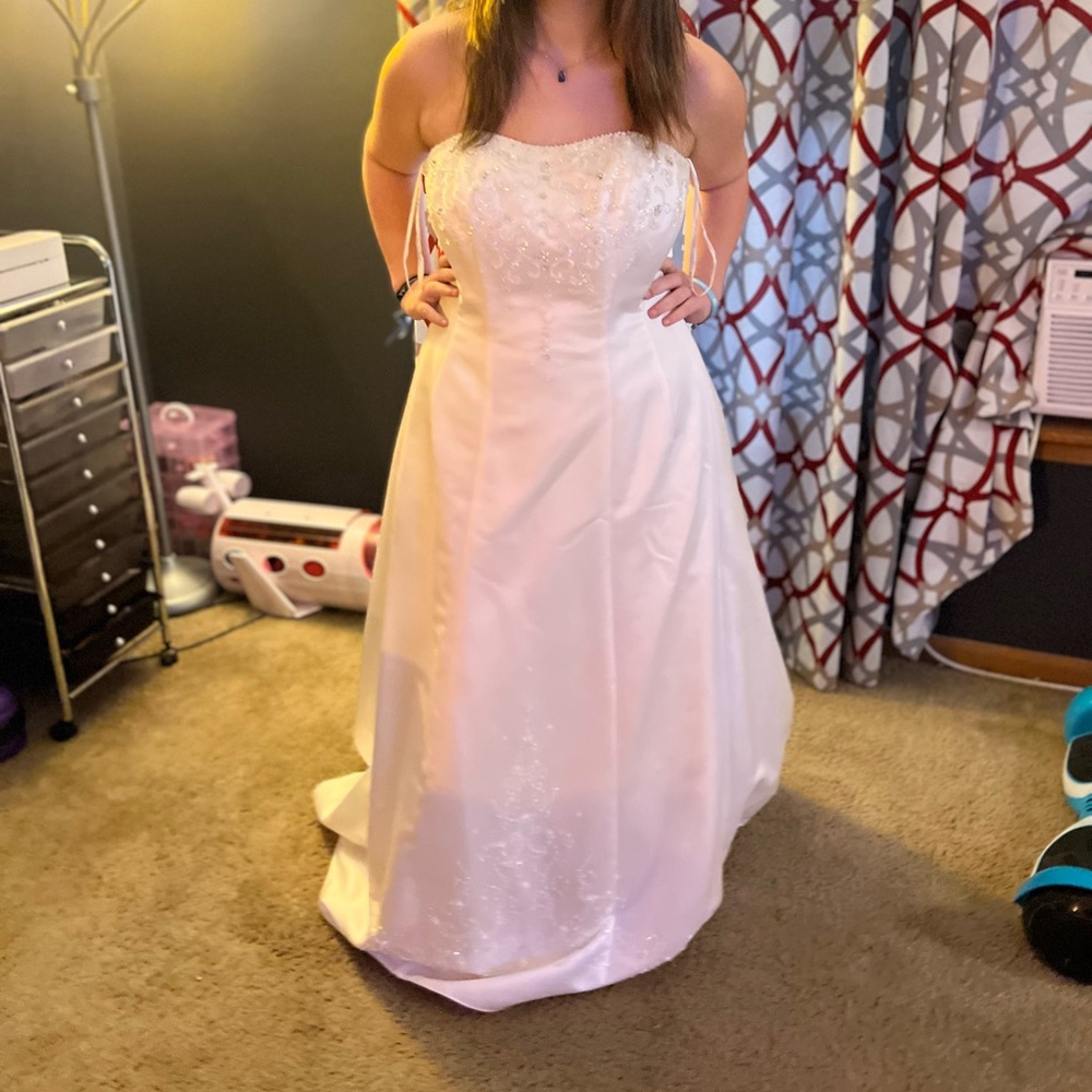 David’s Bridal A-line wedding dress